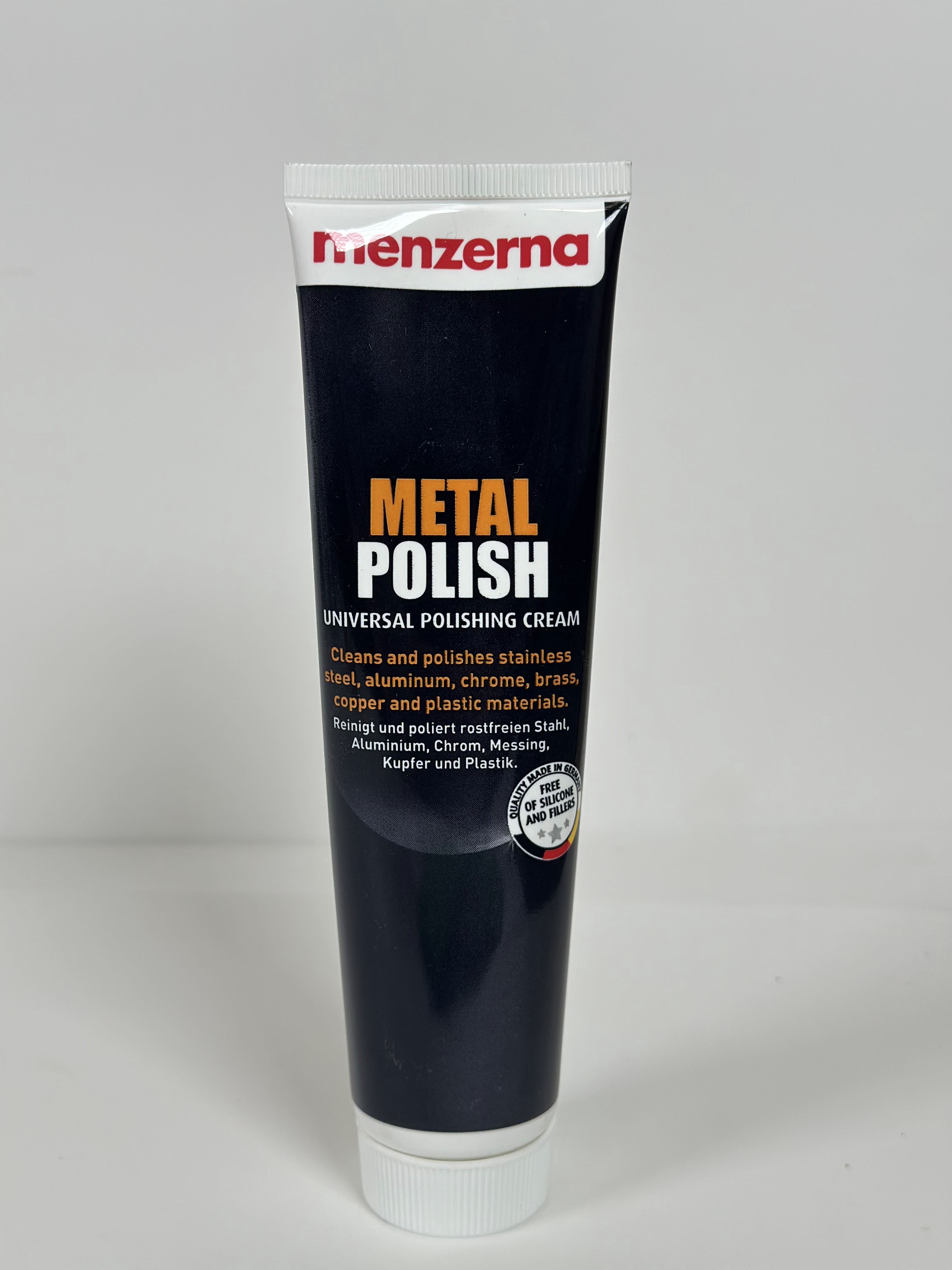 Menzerna Metal Polish 125 гр. Специальный состав для полировки и очистки нержавеющей стали, алюминия, хрома, меди, серебра.