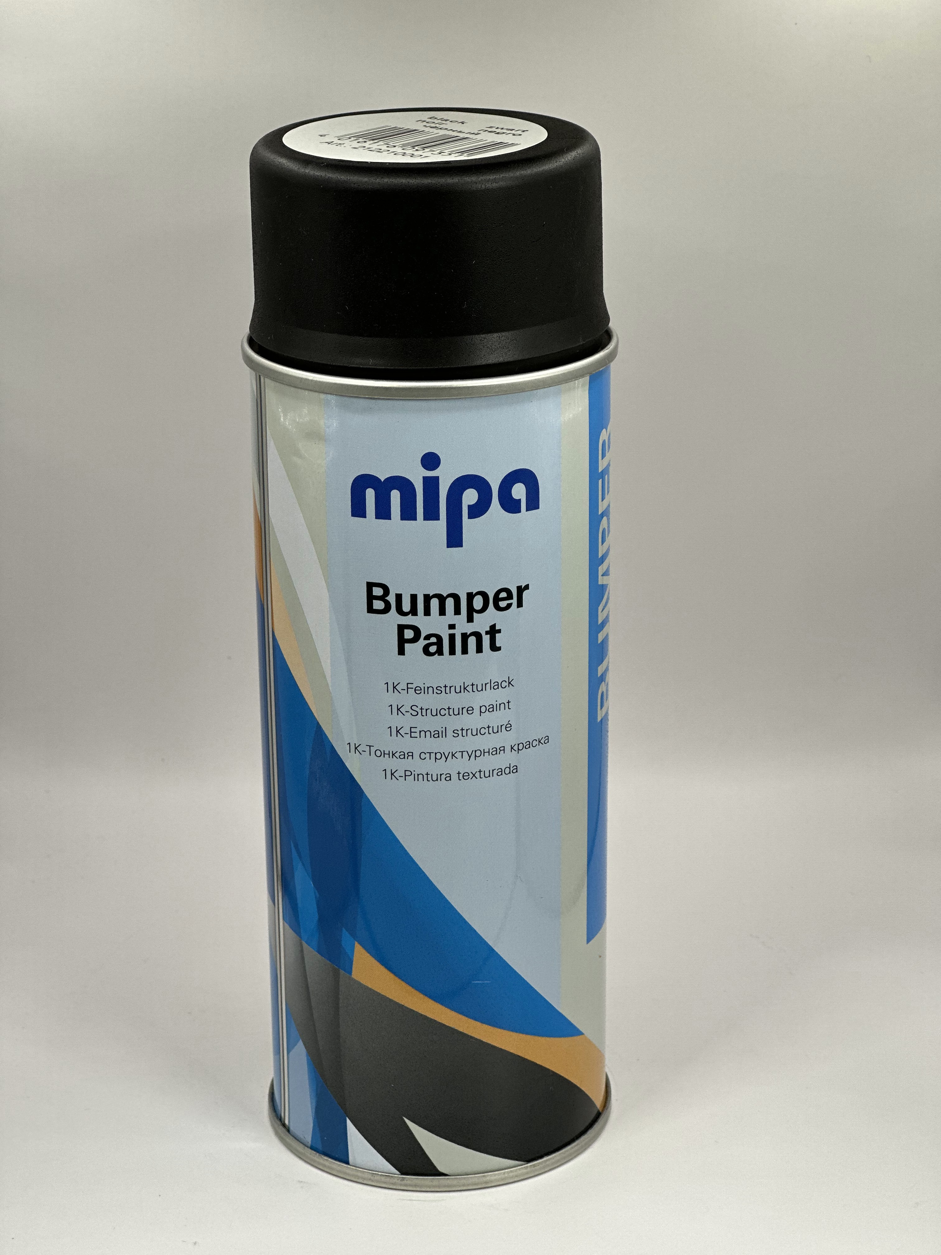 Mipa Краска структурная для бамперов аэрозоль Spray Bumper Paint Черная 400мл
