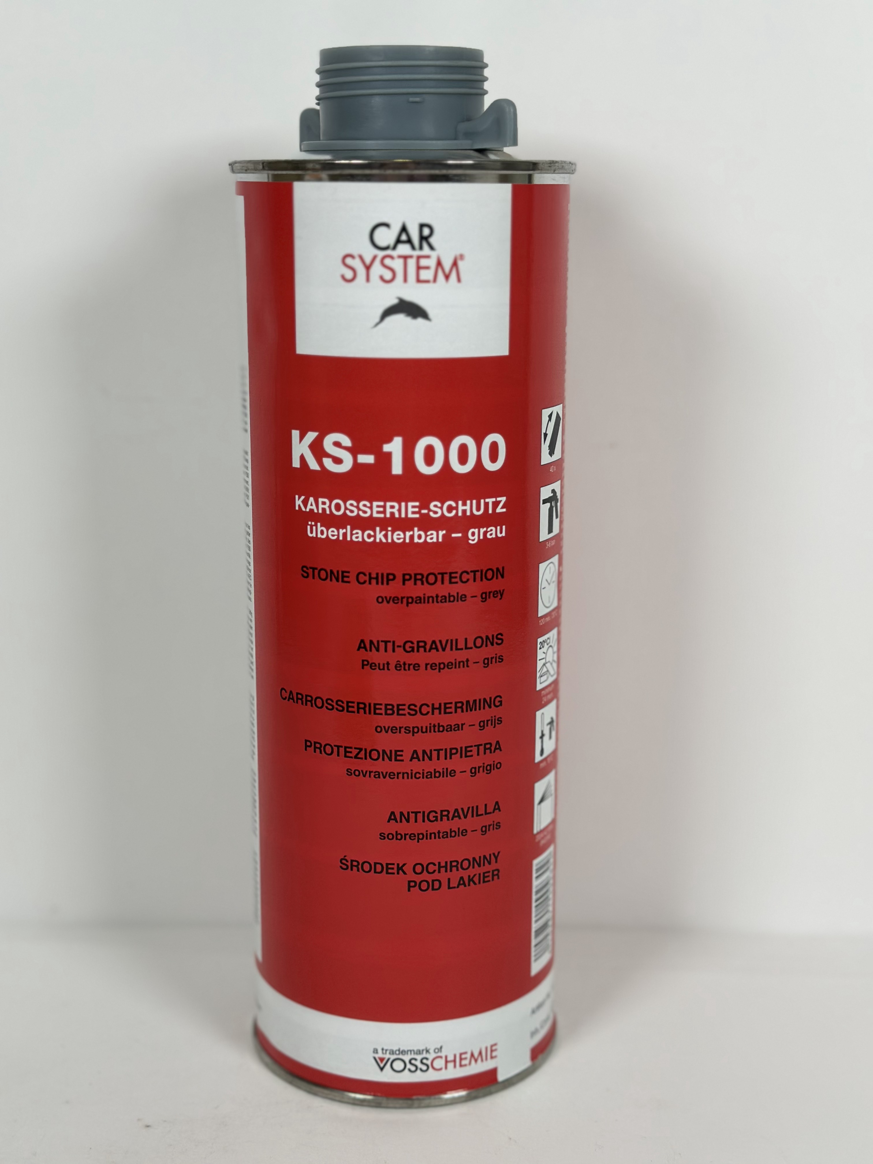 Car System KS-1000 Антигравийное покрытые окрашиваемое 1л, серый, евробалон