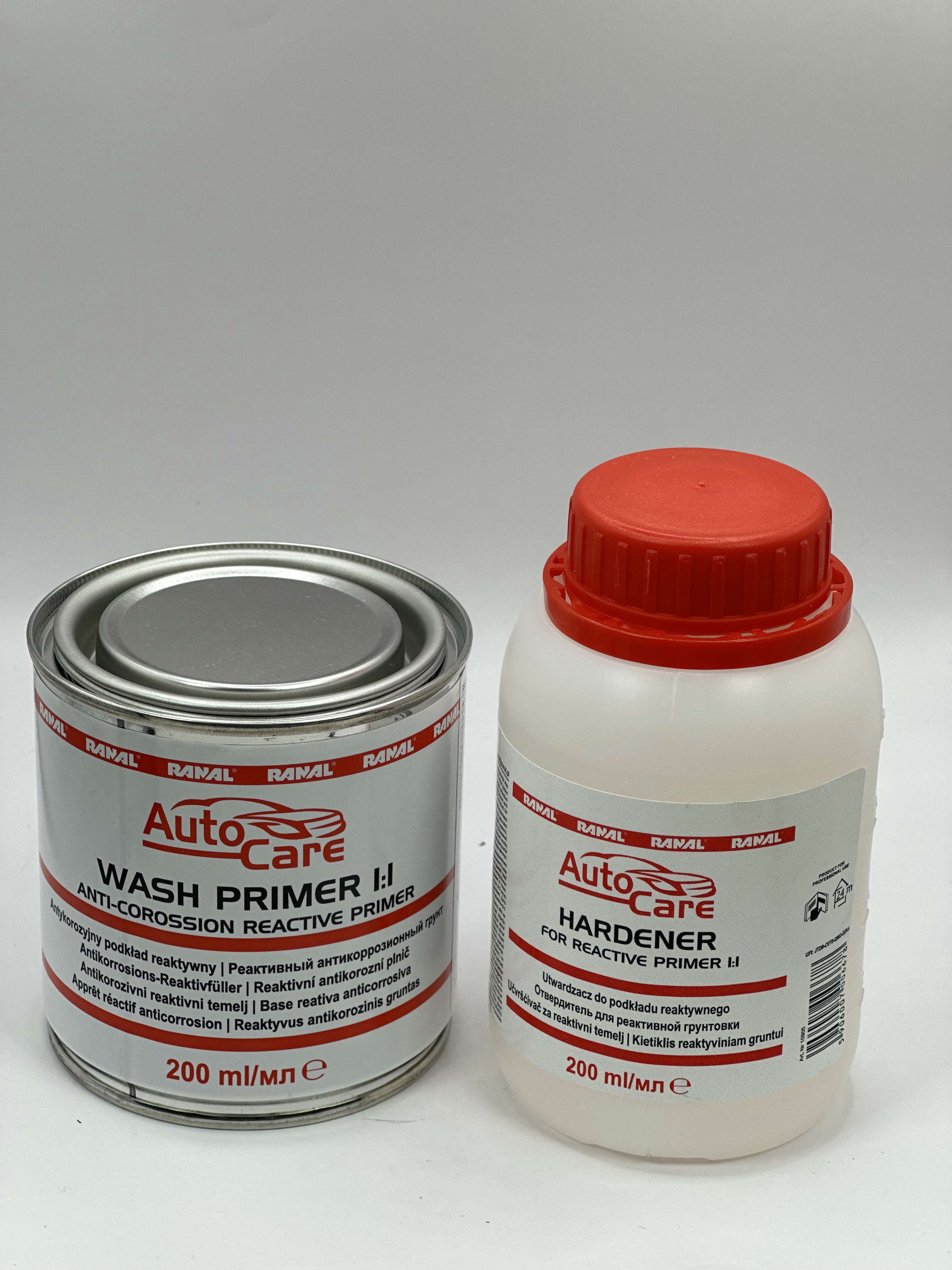 Autocare Wash Primer Кислотный грунт 0,2л+0,2л в комплекте с отвердителем (3 шт/кор)