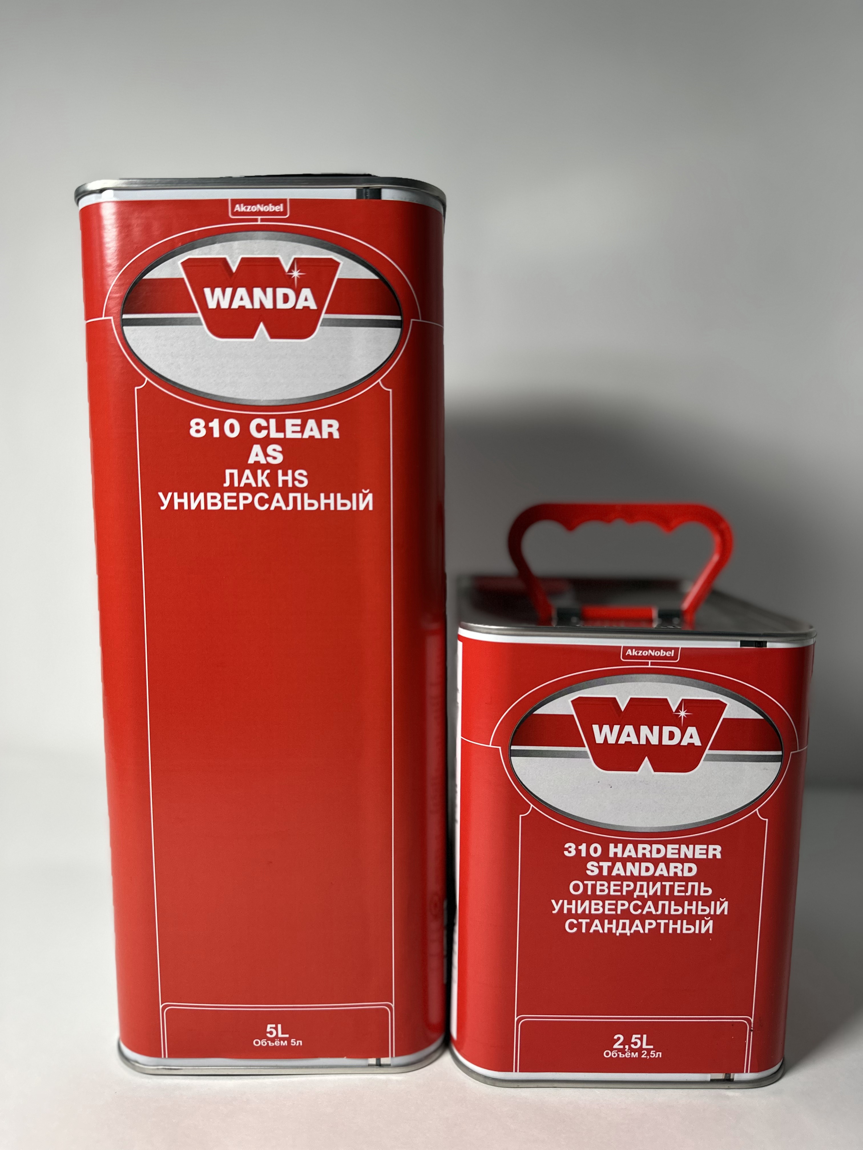 Wanda лак HS универсальный 810 CLEAR AS 5 л. + Wanda универсальный отвердитель 310 HARD STANDARD 2,5 л.